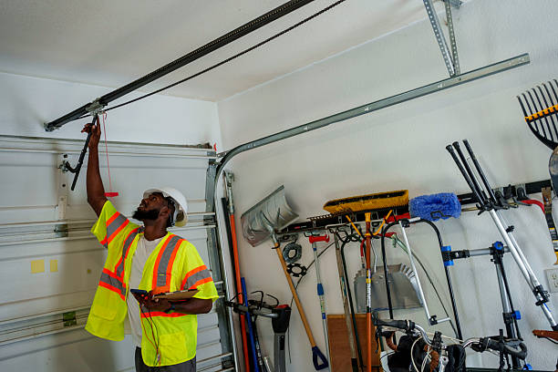 Professional Garage Door Panel Replacement technician working in Lake County County, OR